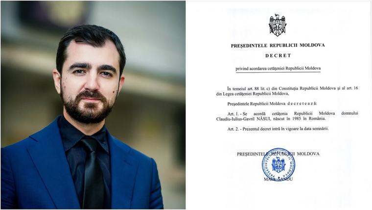 I-a dat cetățenia în ziua desemnării: Claudiu Năsui, deputatul român numit ministru al Economiei, a devenit astăzi cetățean al RM, prin decretul Maiei Sandu