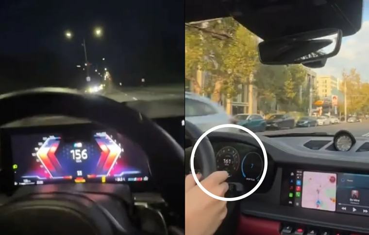 Imagini periculoase pe drumurile Moldovei: S-a filmat cum „zboară” cu peste 200 km/h și a postat pe TikTok. Poliția s-a autosesizat - VIDEO
