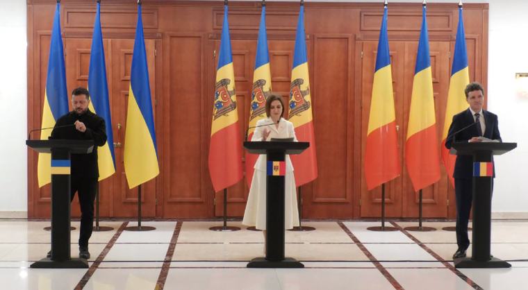 (video) Maia Sandu, alături de Nicușor Dan și Volodimir Zelenski, la Chișinău: „Independența e atunci când ai lumină în casă, indiferent de ce decide Moscova”